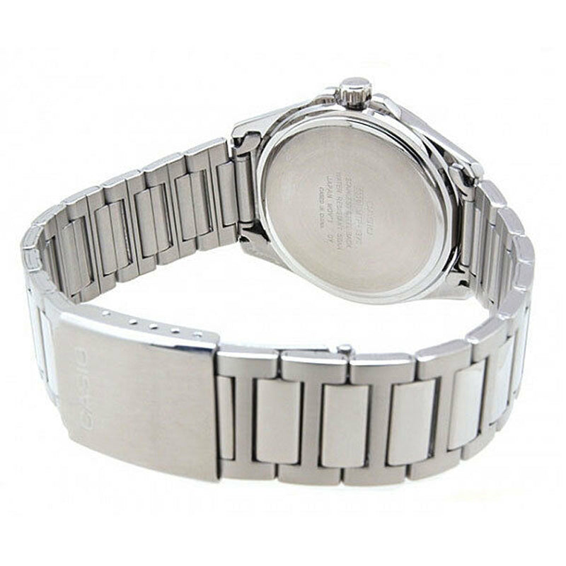 CASIO Stainless Steel Strap Mens White Analog MTP-1370D-7A2