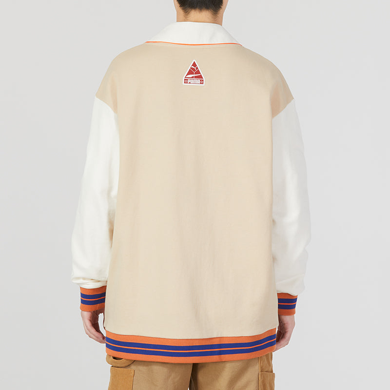 PUMA Team Badge V-neck Jacket 'Beige' 677374-67