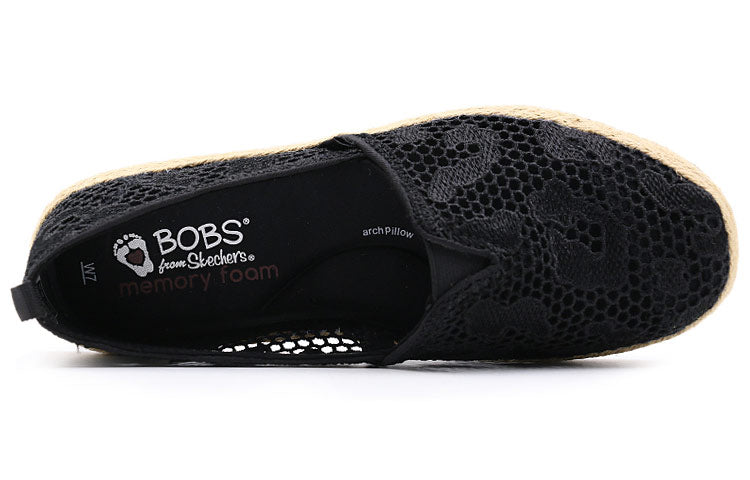 (WMNS) Skechers Bob s Slip-on Shoes Black 66666096-BBK