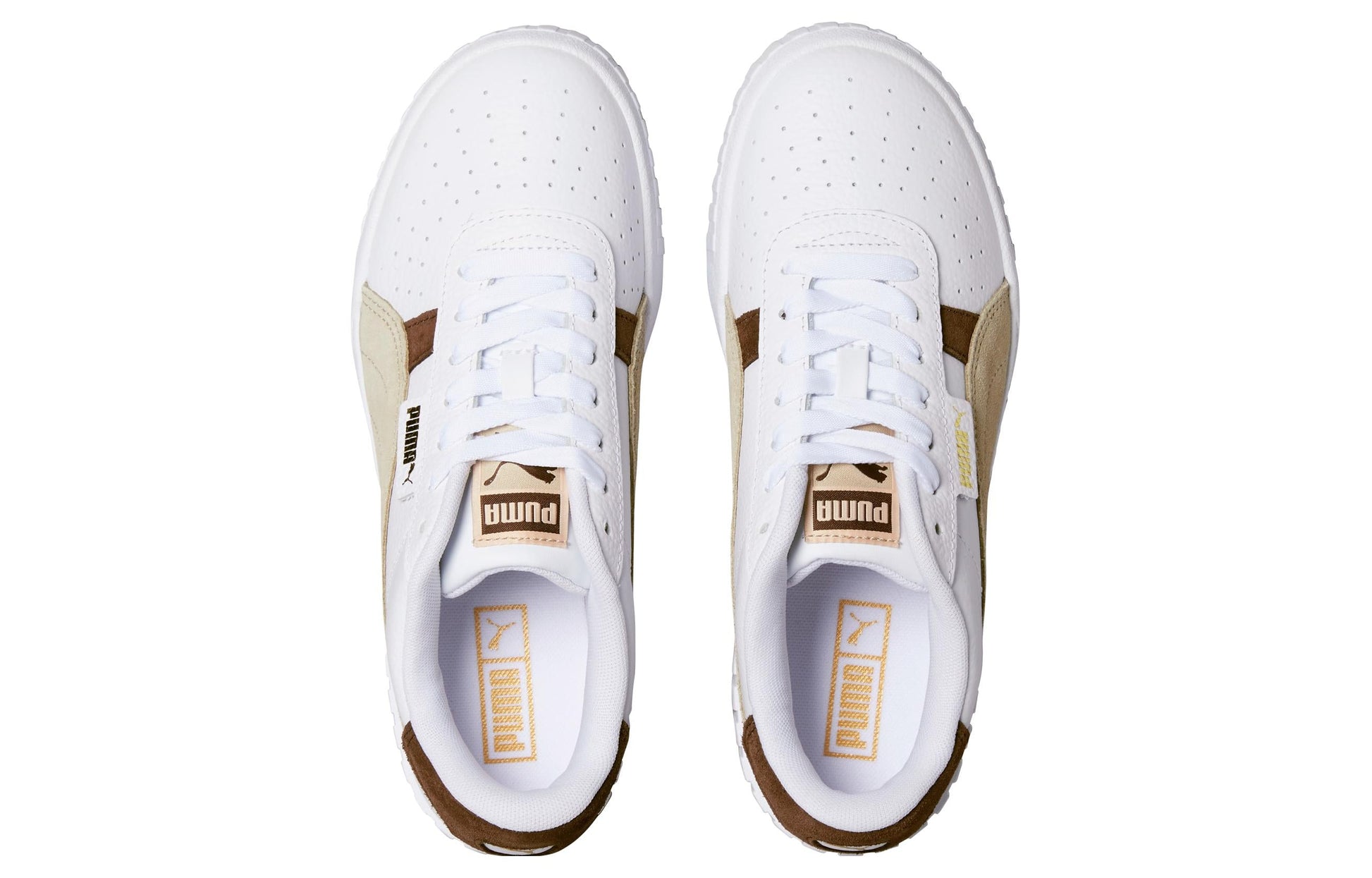 (WMNS) PUMA Cali Wedge Mix 'White Chestnut Brown' 373906-11