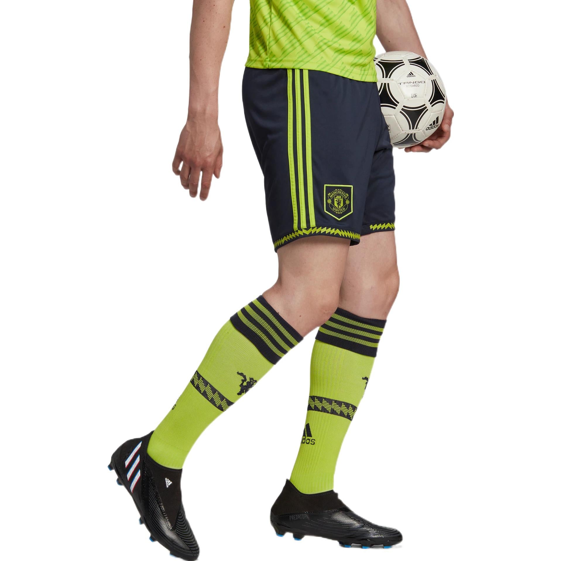 adidas Manchester United 22/23 Third Shorts Asia Sizing 'Black Green' HE2980