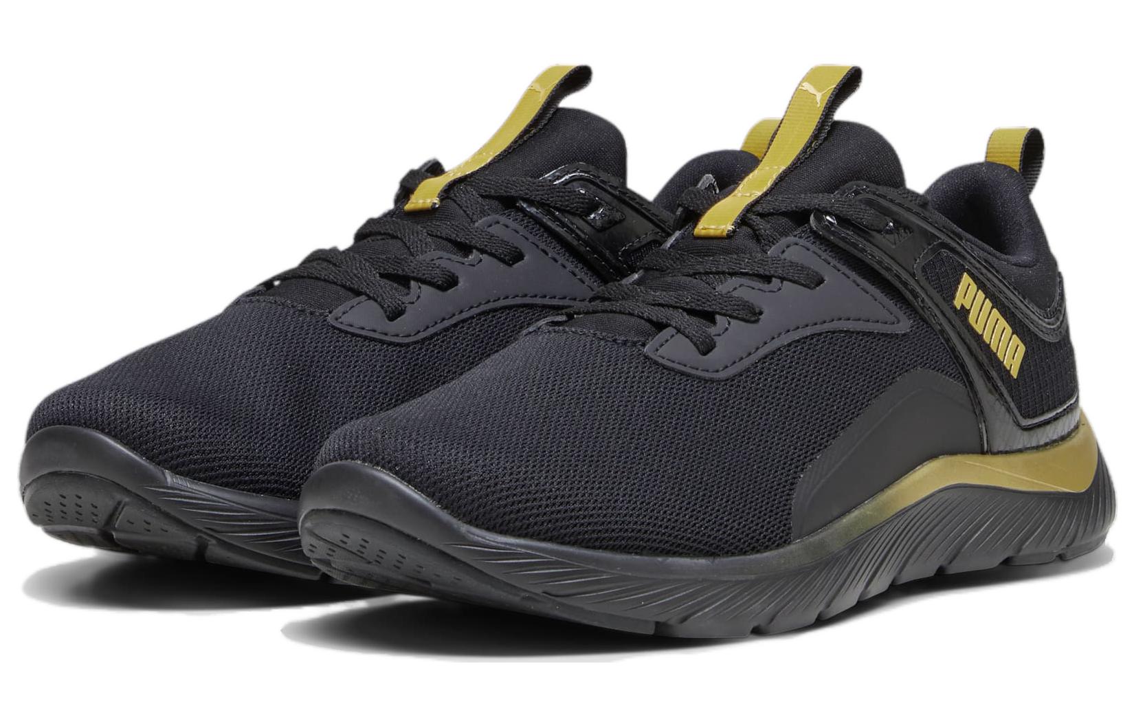 (WMNS) PUMA Softride Remi Molten Metal 'Black Puma Gold' 378848-01