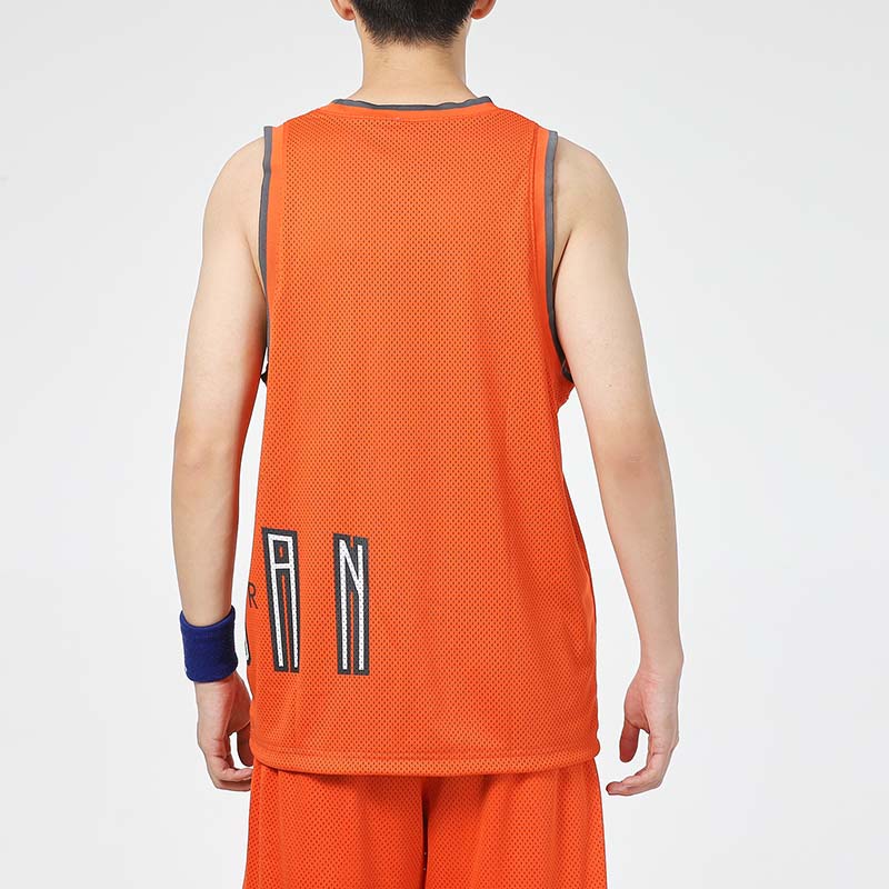 Air Jordan Sport Dna Logo Printing Reversible Breathable Basketball Sports Vest Orange DA7235-803