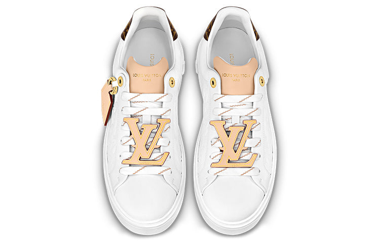 (WMNS) LOUIS VUITTON Time Out Sneakers 'White Monogram Beige Logo' 1ABHRY
