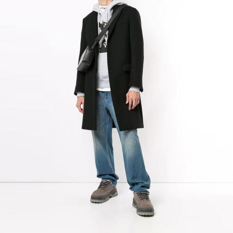 Men's Off-White Devil Printing Hooded Long Sleeves Gray OMBB034E20FLE0060810