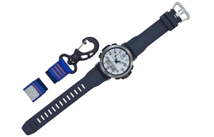 CASIO Waterproof Solar Powered Mens Blue Analog/Digital Combo PRW-50YAE-2PR2021