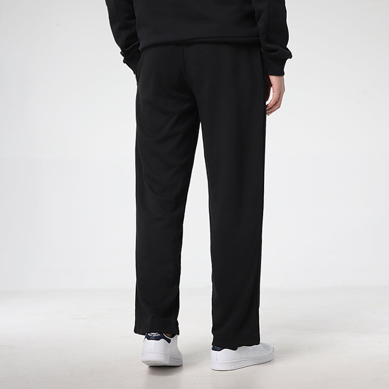 adidas Solid Color logo Casual Sports Elastic Waistband Long Pants Black GK9273
