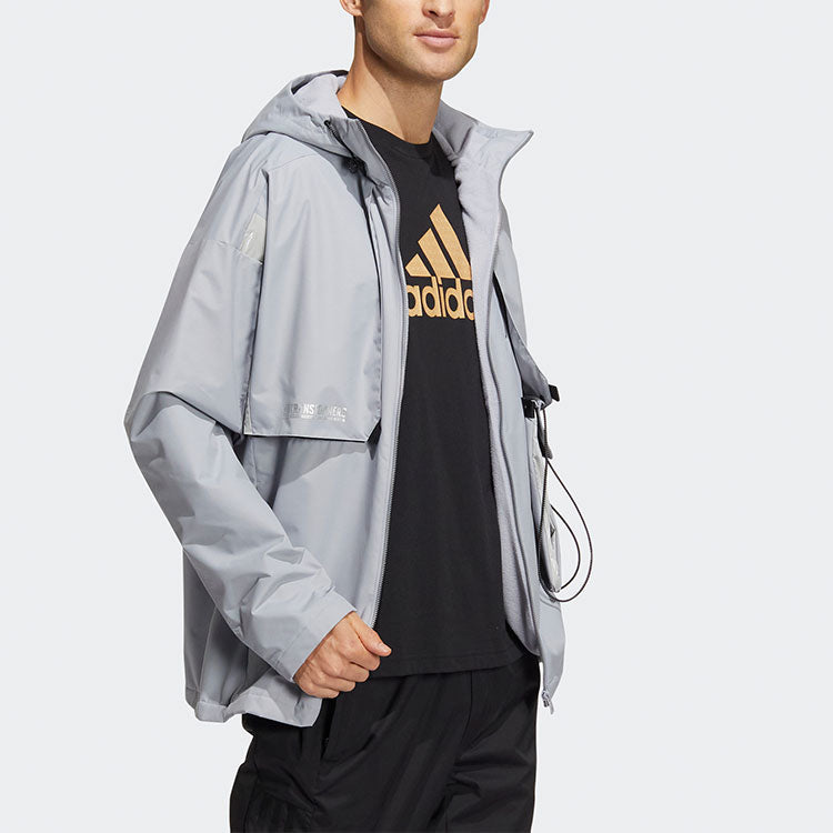 adidas x Transformers Crossover limited TF Turf Jacket 22 Solid Color hooded track Jacket Gray HM7465