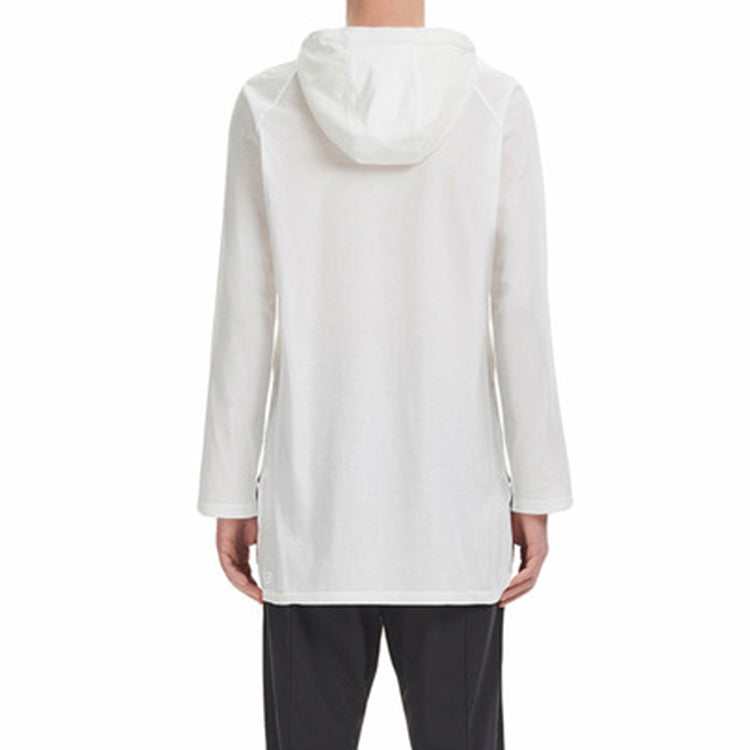 Men's Y-3 Tencelhooded Zip Ls Tee hooded raglan sleeve Long Sleeves Casual Jacket White DY7331