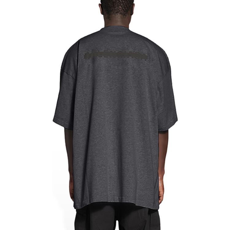 Balenciaga Strike 1917 Oversized T-shirt 'Washed Black' 694576TMVJ61055