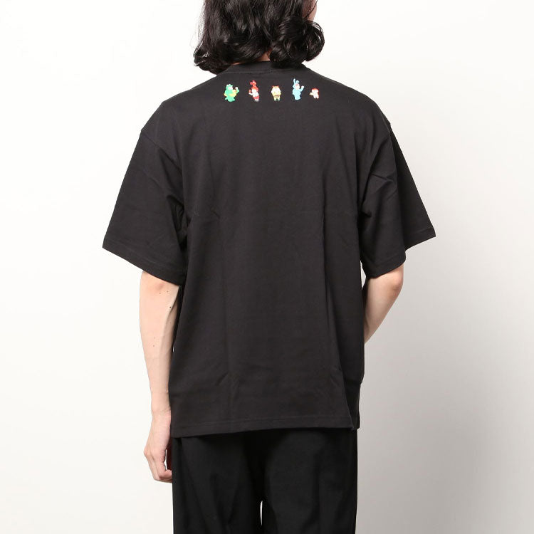 adidas originals x melting sadness Crossover Funny Logo Printing Round Neck Short Sleeve Black T-Shirt HC5937