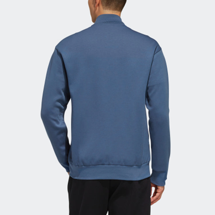 adidas WJ TT Zipper Stand Collar Casual Sports Jacket Blue Gray FK4473