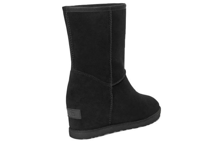 (WMNS) UGG Classic Femme Short Suede Black 1104611-BLK