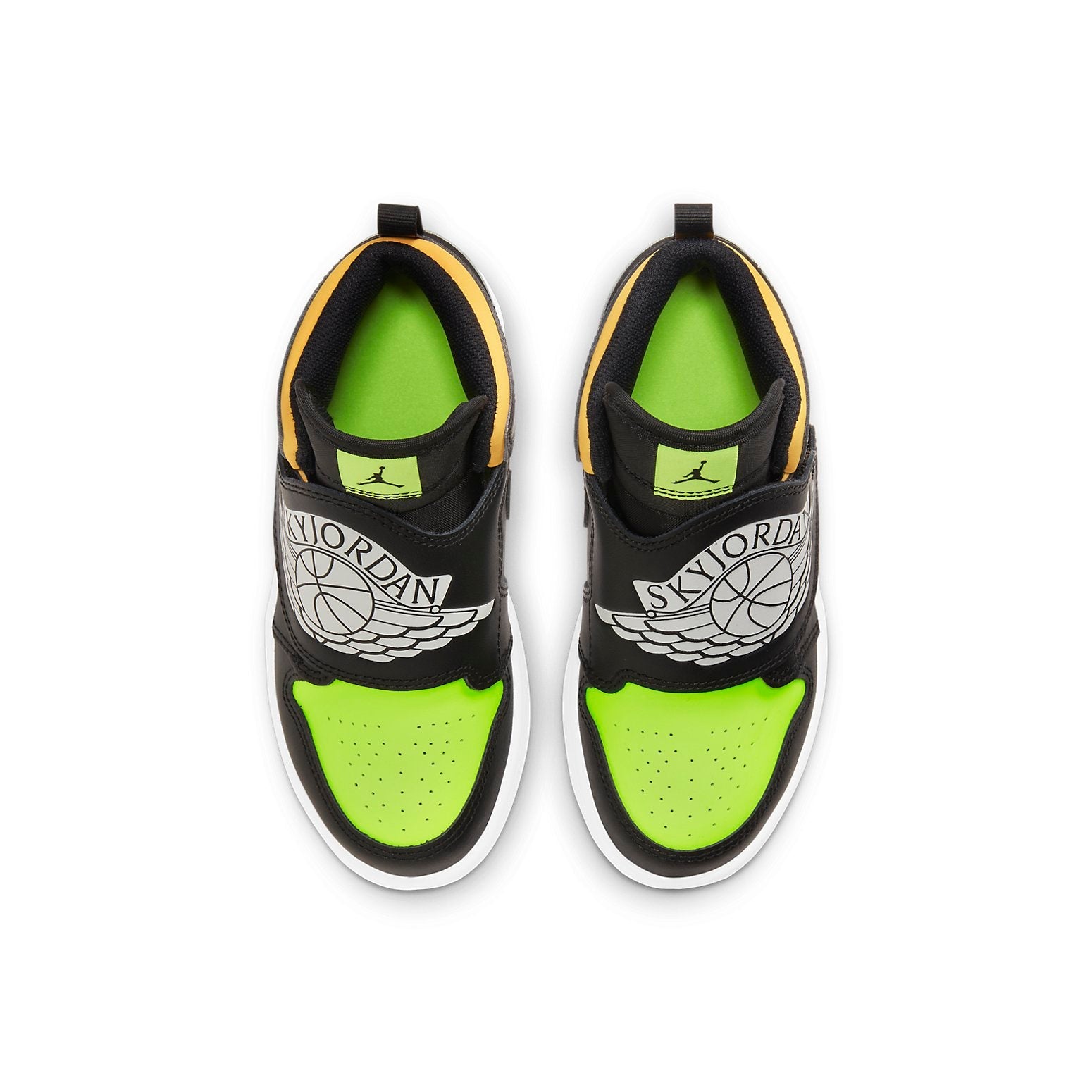(PS) Air Jordan 1 Sky logo 'Black Green Orange' BQ7197-071