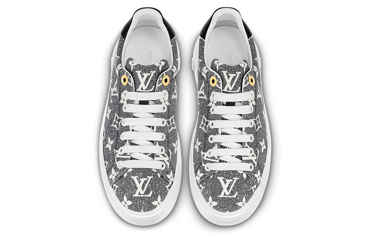 (WMNS) LOUIS VUITTON Time Out Sneakers 'Grey Denim Monogram' 1AAW2Q