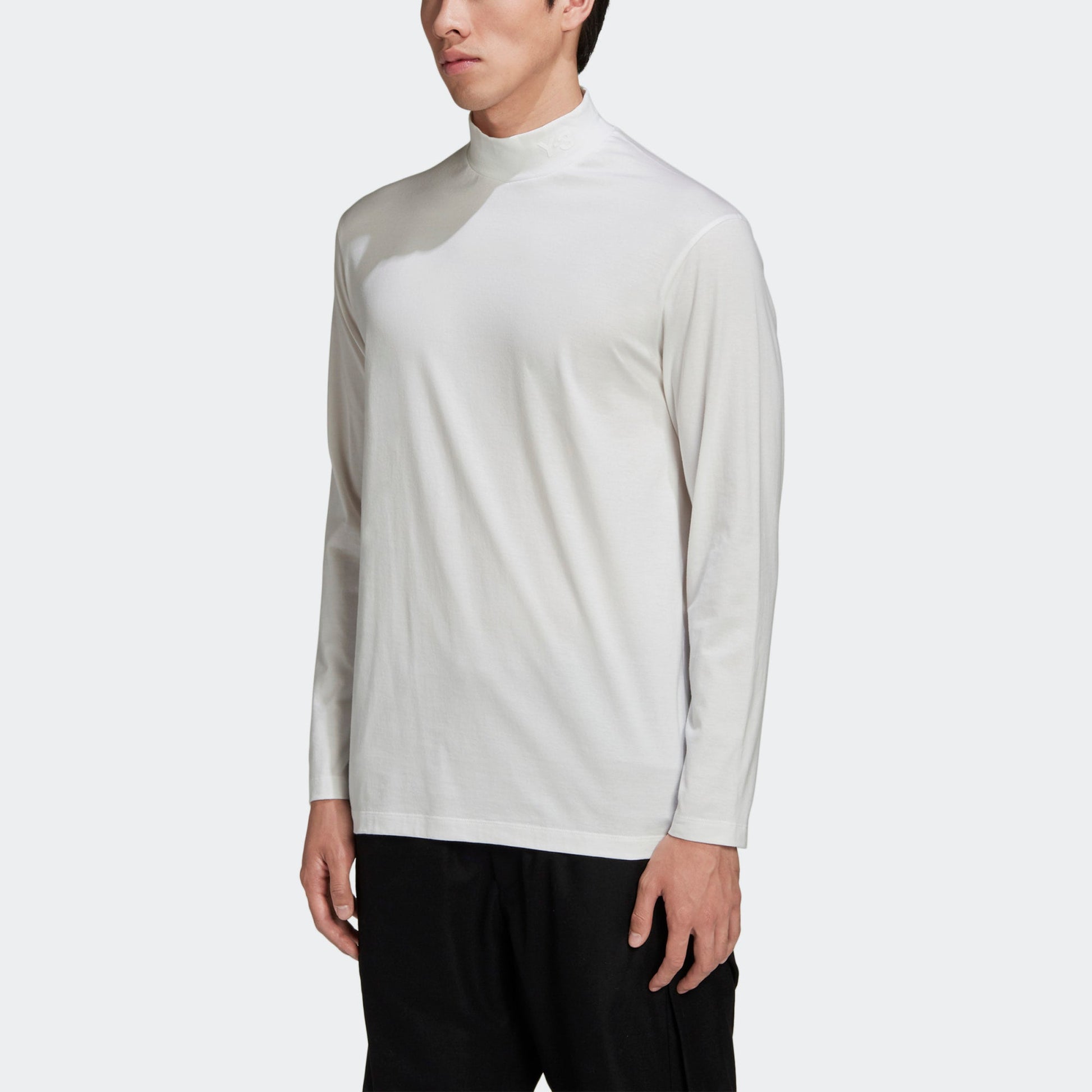 Men's Y-3 Solid Color Casual Long Sleeves White GK4496