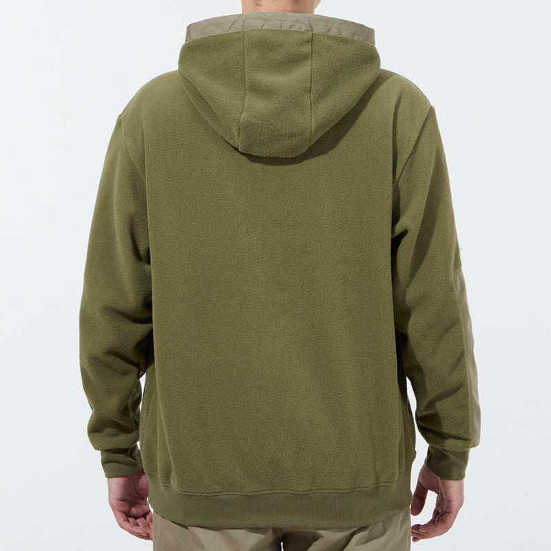 Men's adidas neo Contrast Color Stitching Fleece Lined Green H45218