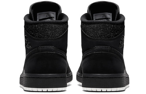 (WMNS) Air Jordan 1 Mid 'Black Glitter' BQ6472-001
