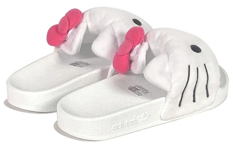 (WMNS) adidas Originals X Hello Kitty Adilette Slides Asia Sizing 'White' IG8419