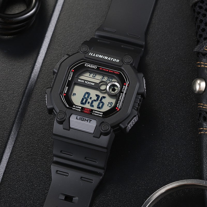 CASIO Sports Waterproof Mens Black Digital W-737H-1A