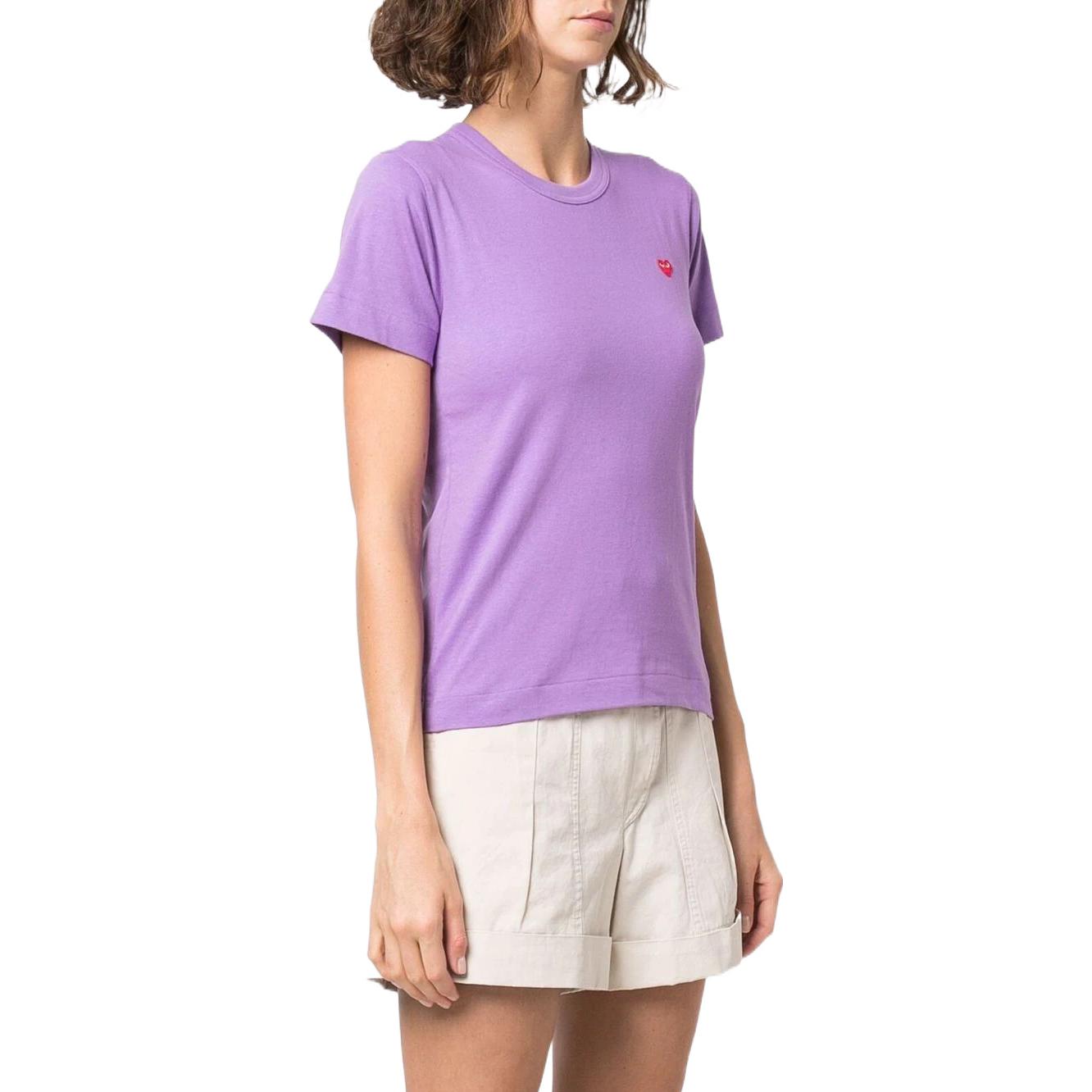 (WMNS) COMME des GARCONS PLAY Basic Small Emblem T-Shirt 'Purple' P1T313-4