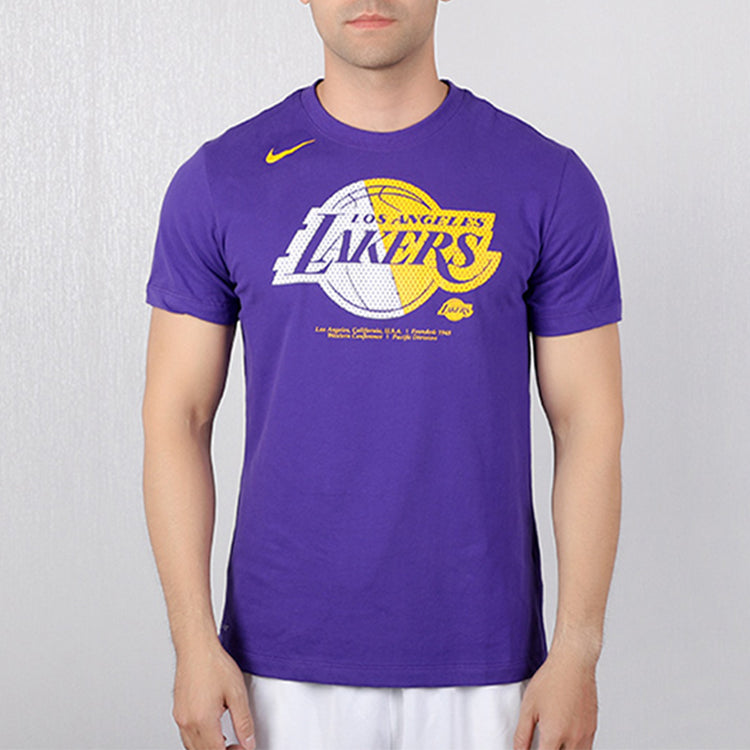 Nike Dri-fit NBA Los Angeles Lakers Round Neck Short Sleeve Purple AT0422-547