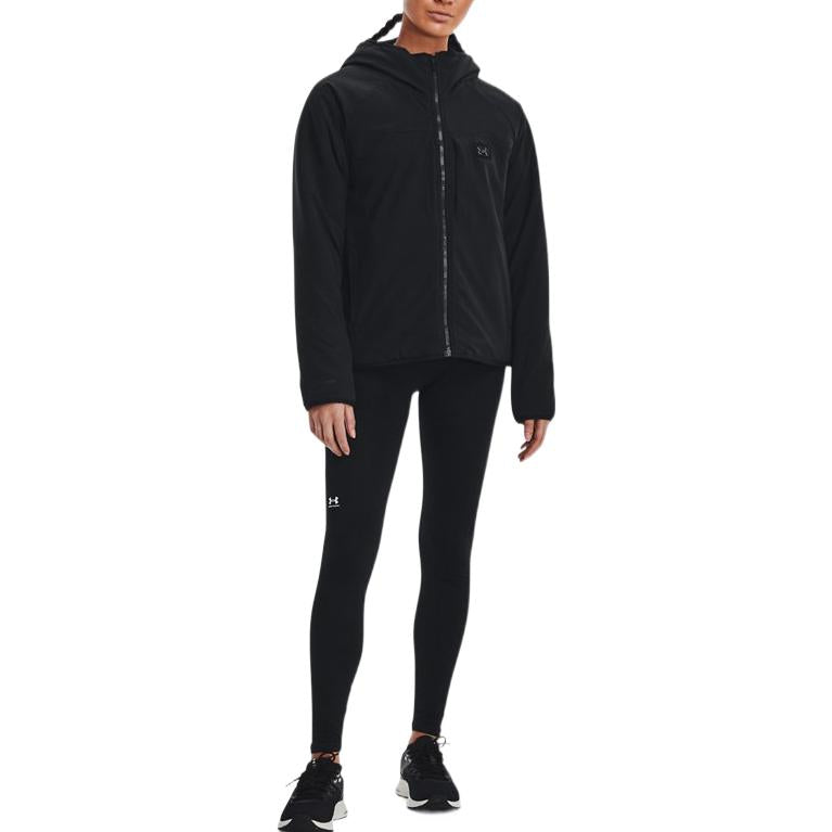 (WMNS) Under Armour Latitude Sherpa Full-Zip Hooded Jacket 'Black' 1373289-001