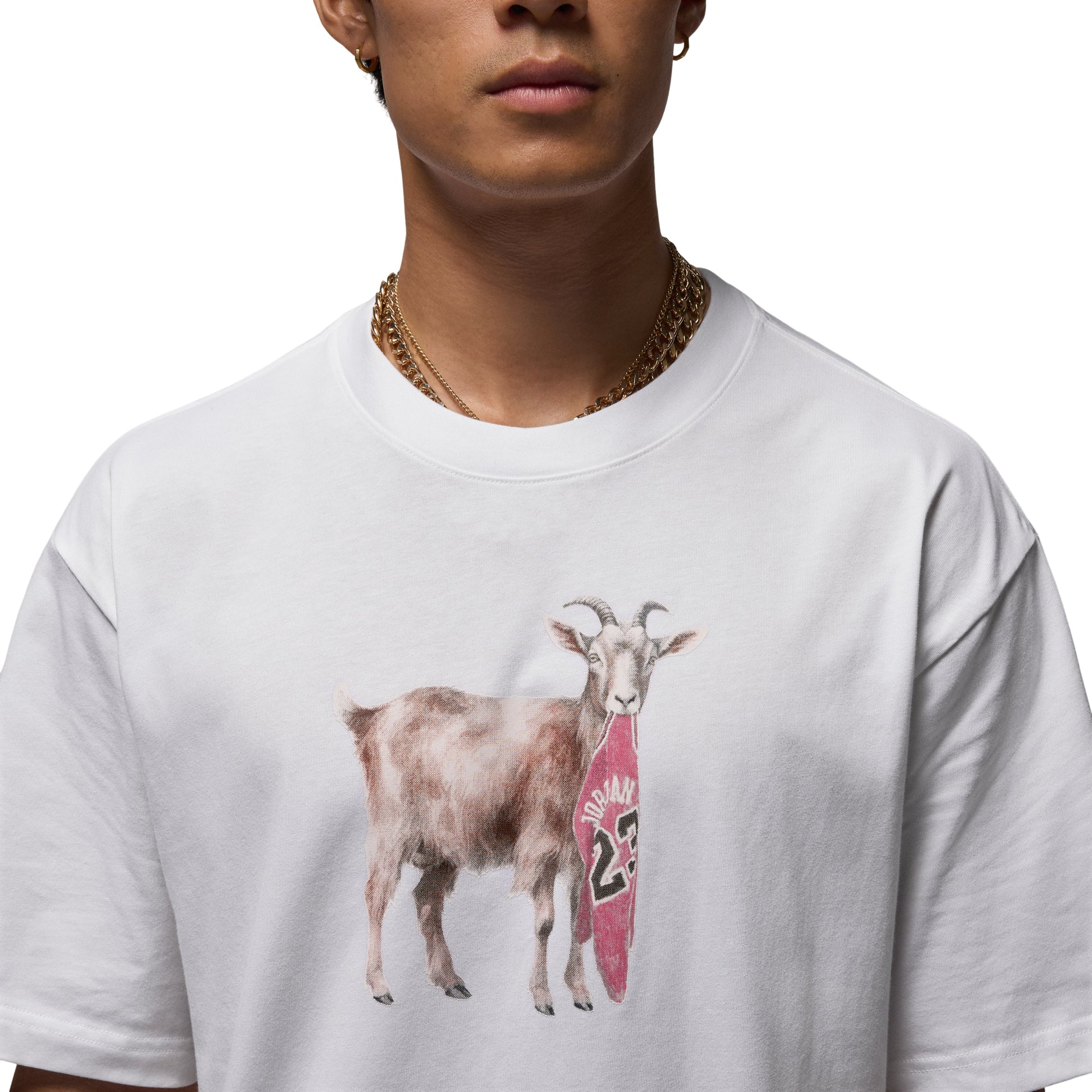 Air Jordan Goat T-shirt 'White Black' IF0786-100
