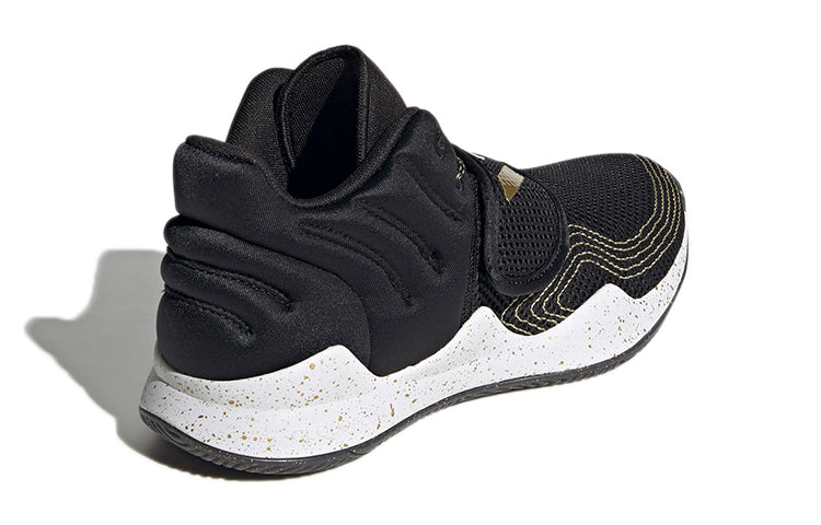 (GS) adidas Deep Threat Primeblue J 'Black Gold Metallic Splatter' S29014