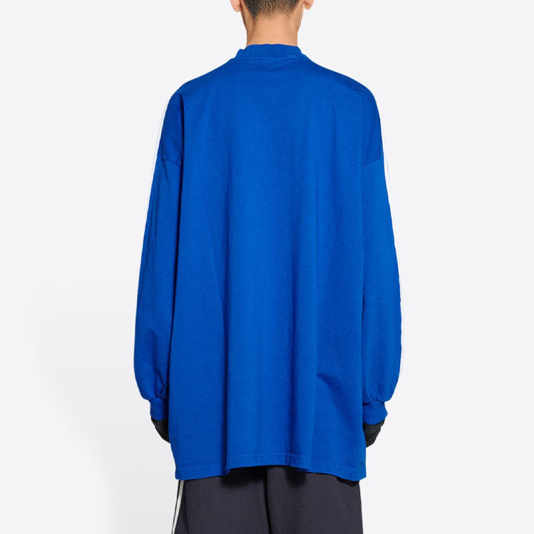 Balenciaga x adidas Long Sleeve T-shirt Oversized 'Blue' 728789TNVA65531