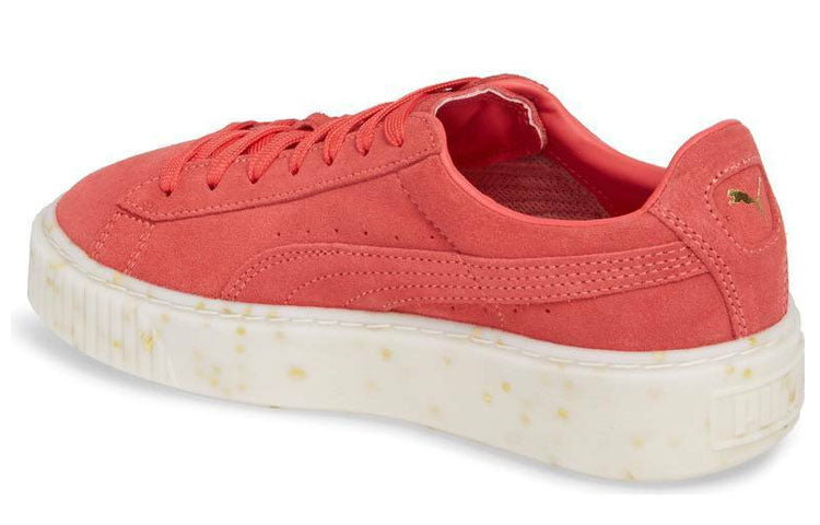 (WMNS) PUMA Suede Platform Board Shoes Red/Blue 365621-04