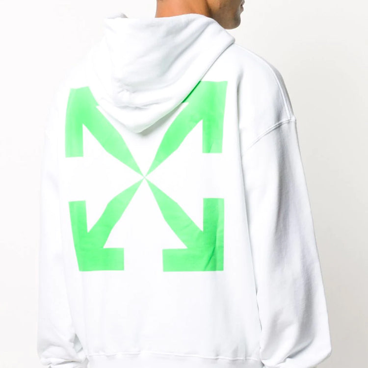 Men's Off-White Pascal Large Arrow Pattern Printing Loose Fit White OMBB037F20FLE0120155