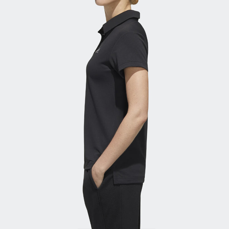 (WMNS) adidas Tennis Sports Black Polo Shirt FK1385
