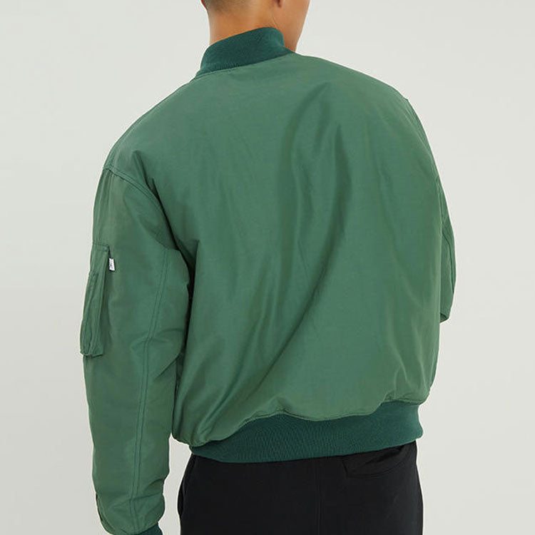 Men's Air Jordan Essentials Ma-1 Reversible Aviator Woven Padded Clothes Green Jacket DA9797-333
