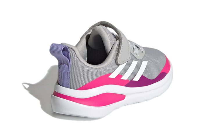 (TD) adidas Fortarun Elastic Lace Top Strap 'Gray Rose Red' H04131