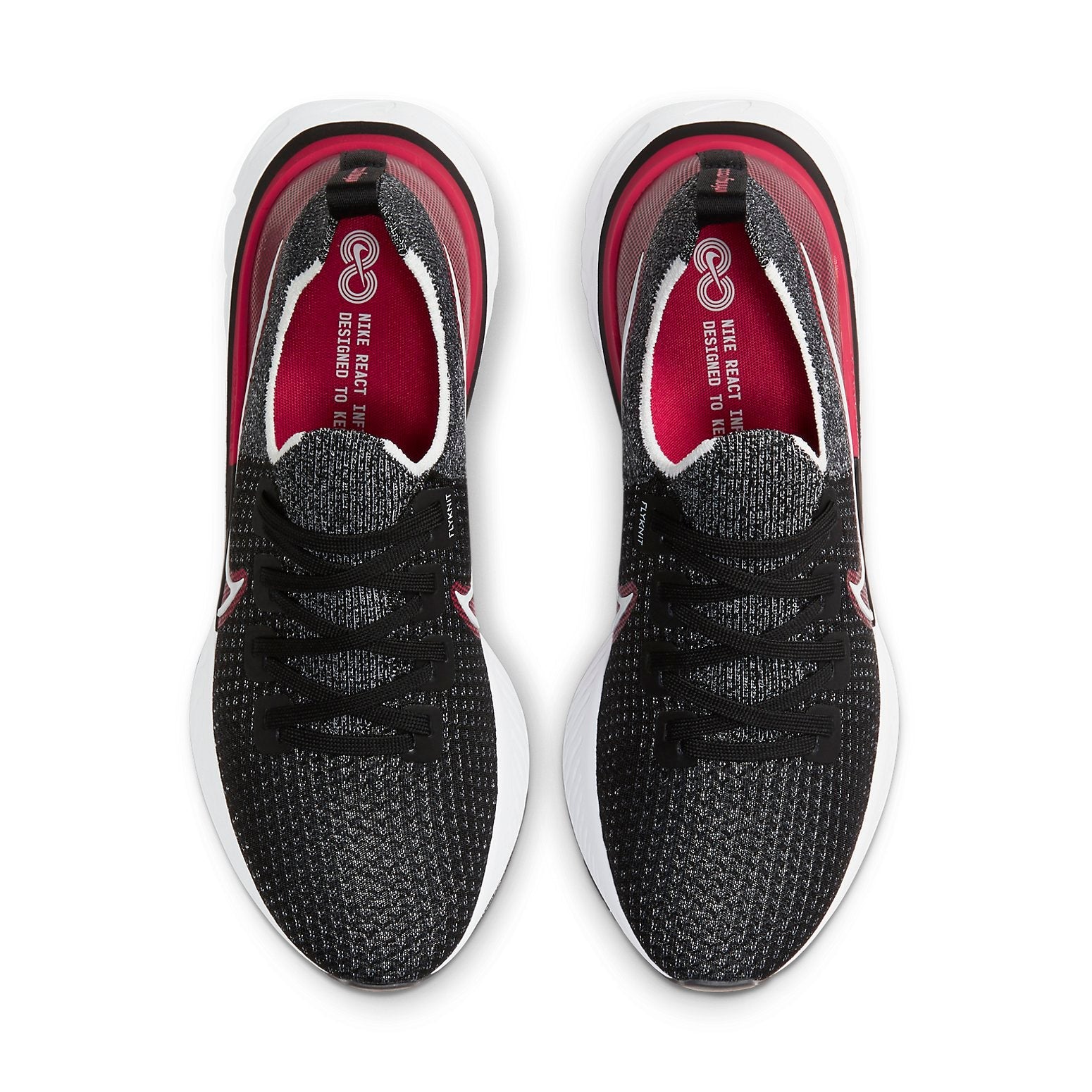 Nike React Infinity Run Flyknit 'Black University Red' CD4371-014