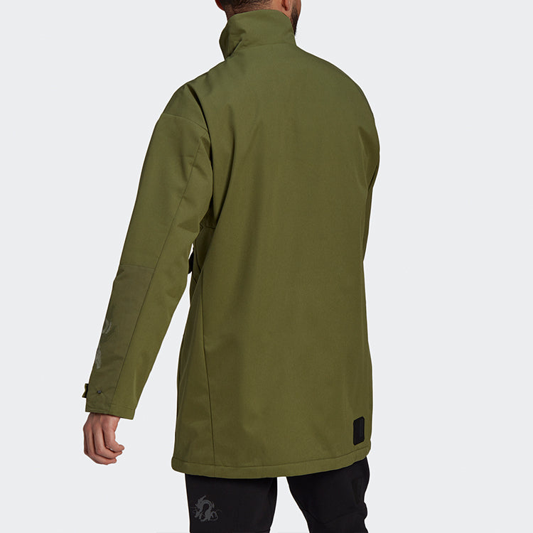 adidas Wj Jkt Long mid-length Sports Jacket Green GU1767