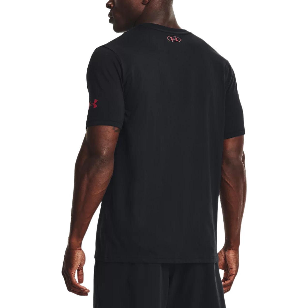 Under Armour Project Rock Brahma Bull T-shirt 'Black Red' 1371214-001