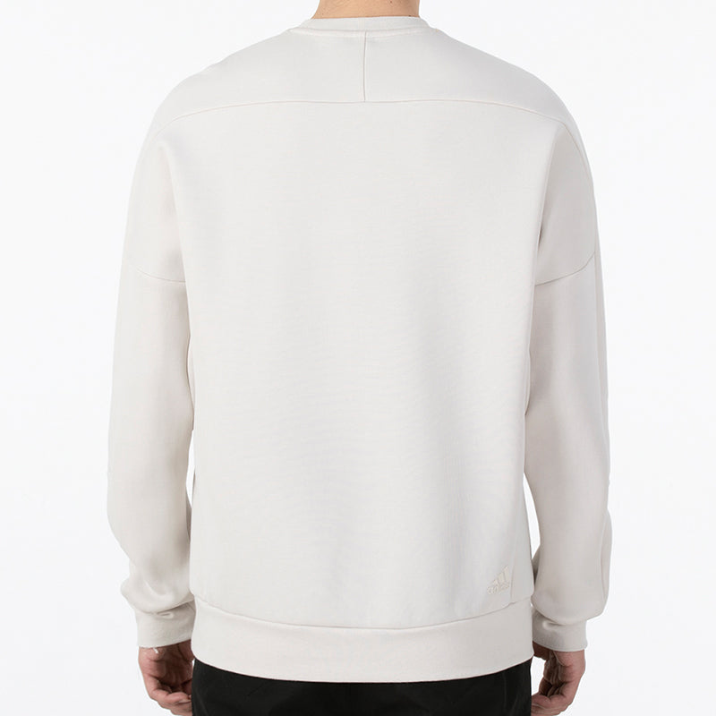 Men's adidas Th Ref Swt Casual Sports Round Neck Long Sleeves Bauxite Brown HE9906