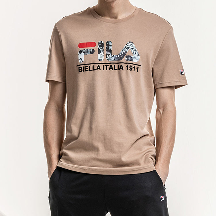 Men's FILA Alphabet Printing Short Sleeve T-Shirt F61M018102F-DK