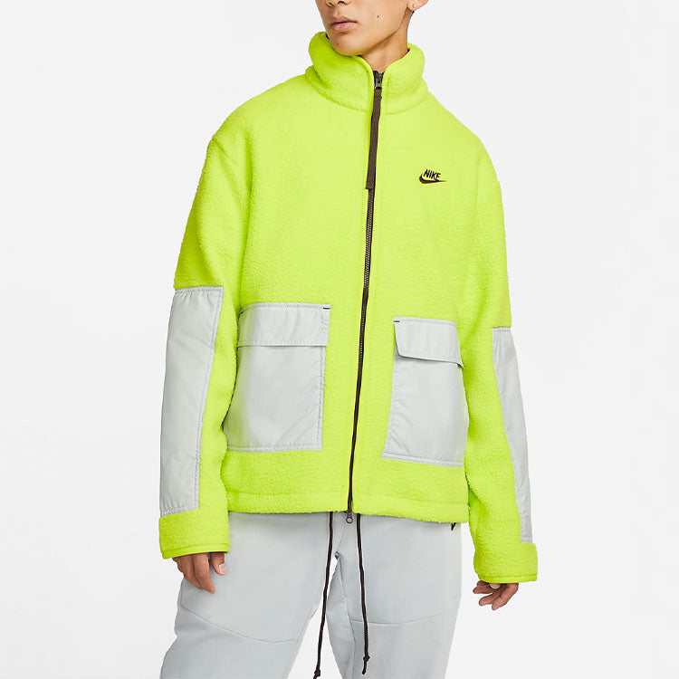 Nike SS22 Full-length zipper Cardigan Fleece Jacket Green DD5022-345