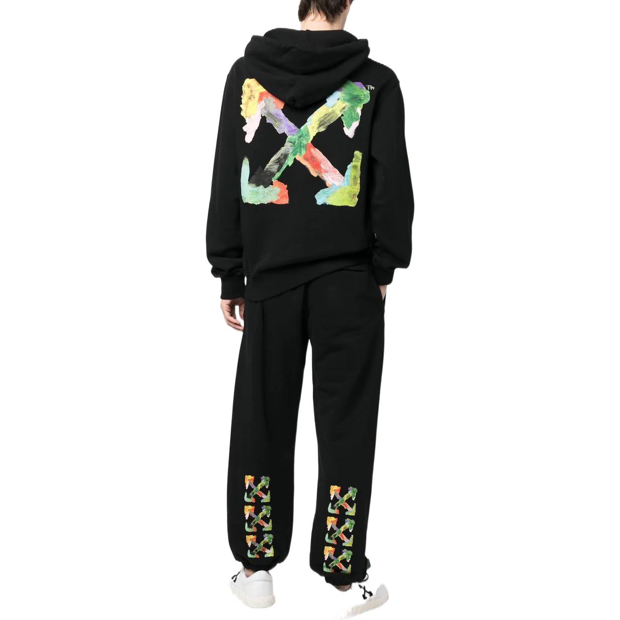 Off-White Brush Arrows Slim Skate Hoodie 'Black Multi-Color' OMBB097S23FLE0041084