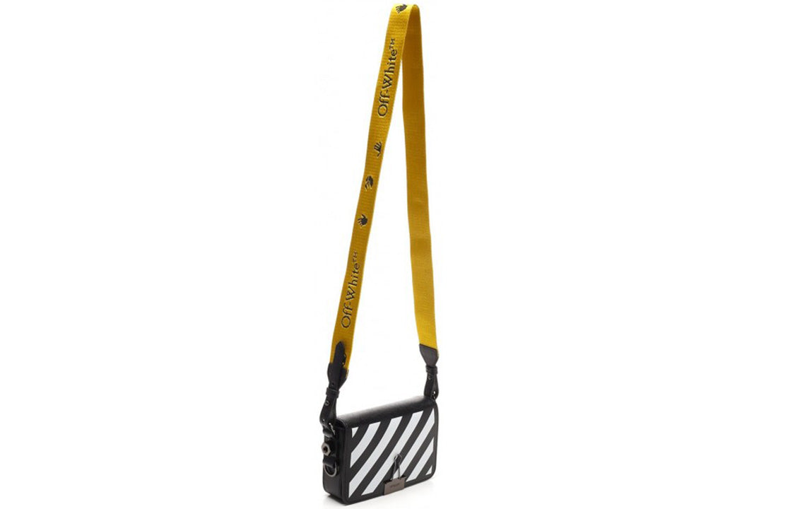 (WMNS) Off-White Letter Micro-label Deceleration Stripe Shoulder Bag Black OWNA038E20LEA0031001