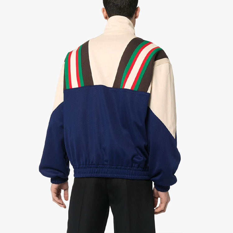 Gucci Multicolor Polyester Sweatshirt 'Navy Beige' 615164-XJCFQ-4115