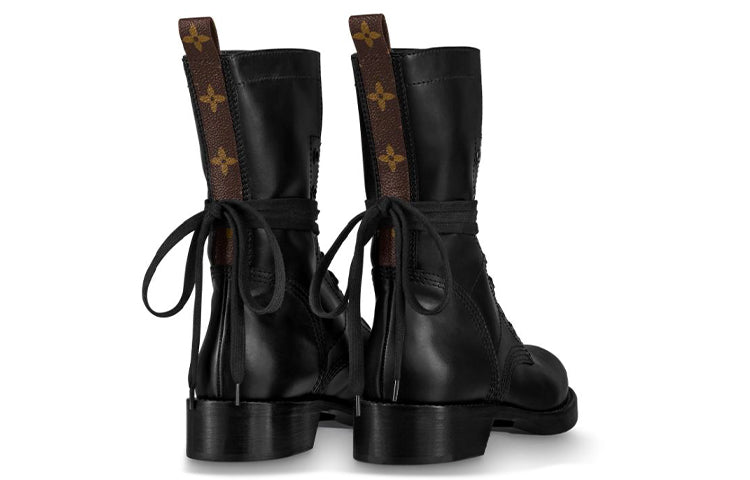 (WMNS) LOUIS VUITTON LV Metropolis Ranger Small Cowhide Martin boots Black 1A64V5