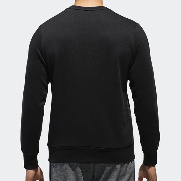 adidas Gfx Crew Hd Red Logo Printing Sports Round Neck Pullover Black CV6269
