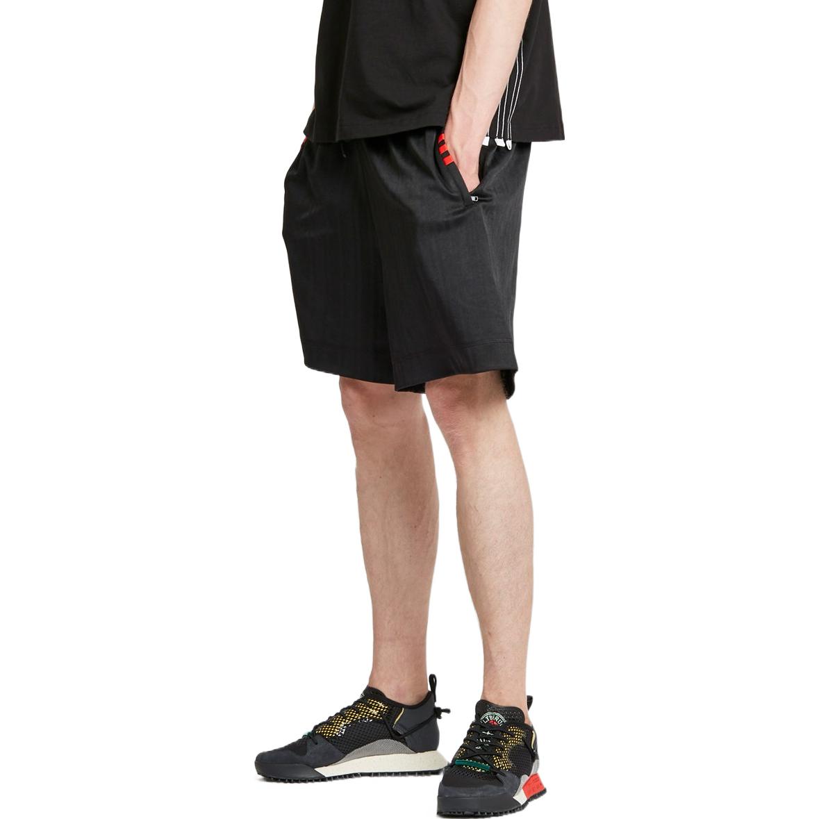 Men's adidas originals x Alexander Wang Crossover Solid Color Lacing Athleisure Casual Sports Shorts Black DM9683