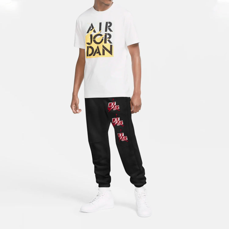 Air Jordan Flying Man logo Bundle Feet Sports Long Pants Black CK6739-010