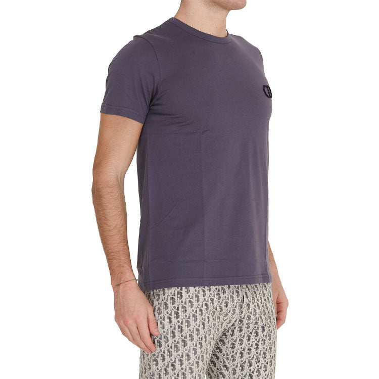 DIOR Embroidered Short Sleeve For Men Dark Grey 013J600A0589-485