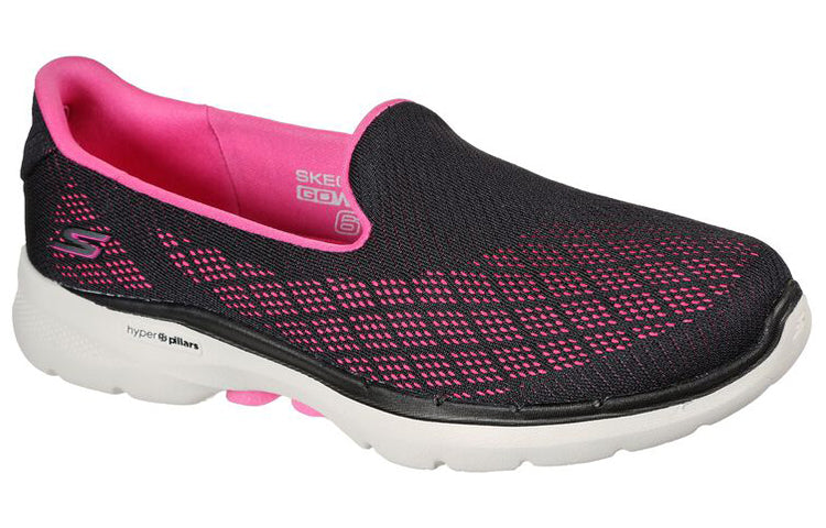 (WMNS) Skechers GOwalk 6 Cosmic Force Loafers Black/Pink 124522-BKHP